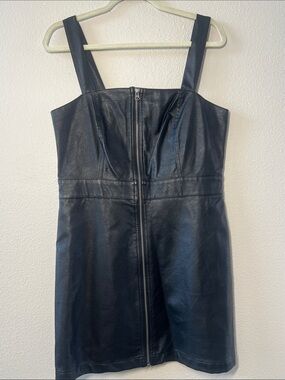 wild fable Black Faux Leather Mini Dress